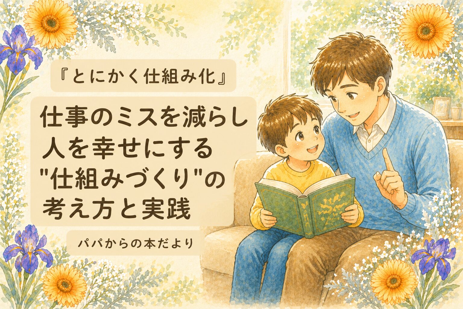 『とにかく仕組み化』要約・感想｜仕事のミスを減らし人を幸せにする"仕組みづくり"の考え方と実践【パパからの本だより】