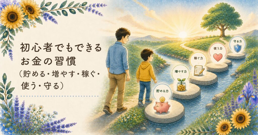 行動への一歩｜初心者でもできるお金の習慣（貯める・増やす・稼ぐ・使う・守る）