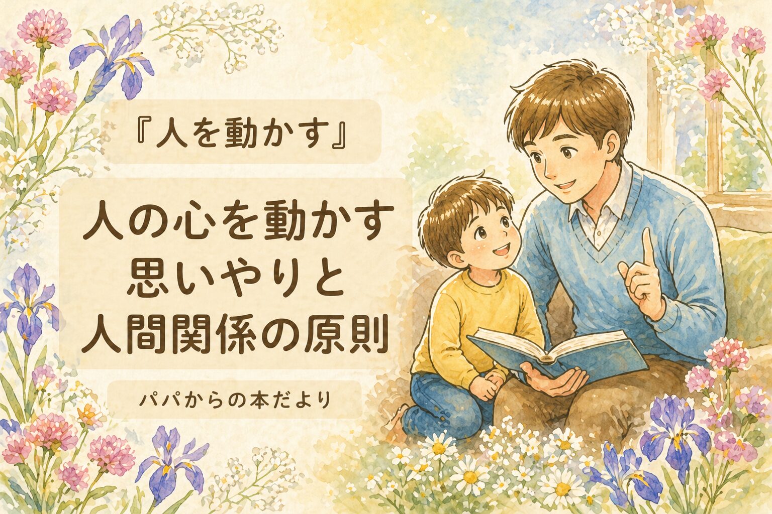 『人を動かす』要約・感想｜“人の心を動かす思いやりと人間関係の原則”【パパからの本だより】