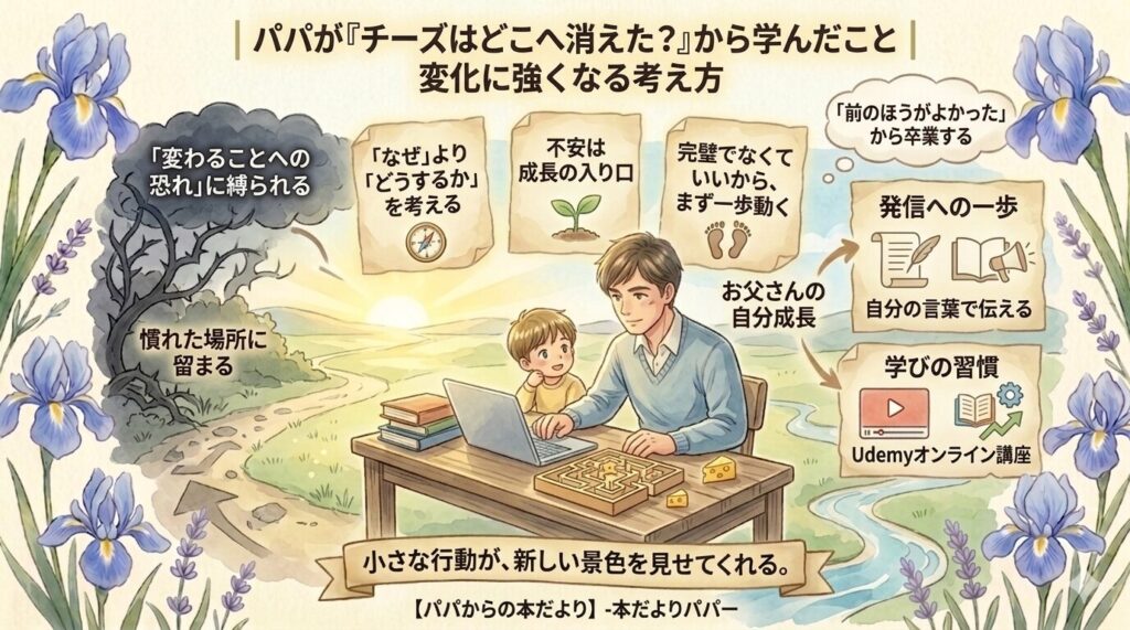 パパが『チーズはどこへ消えた？』から学んだこと｜変化に強くなる考え方