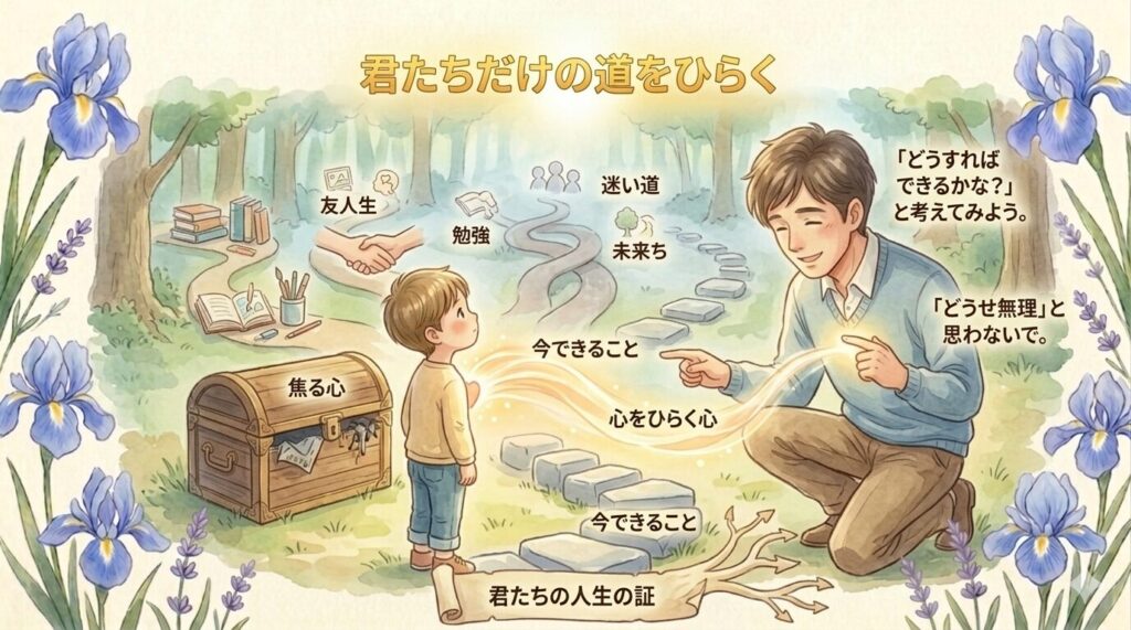 子どもたちへのメッセージ｜君たちだけの道をひらくために大切なこと