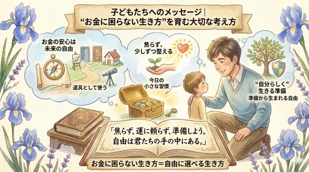 子どもたちへのメッセージ｜ “お金に困らない生き方”を育む大切な考え方