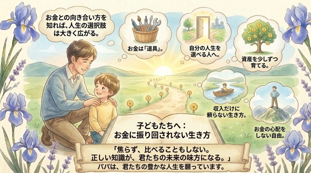 子どもたちへのメッセージ｜お金に振り回されない生き方と考え方