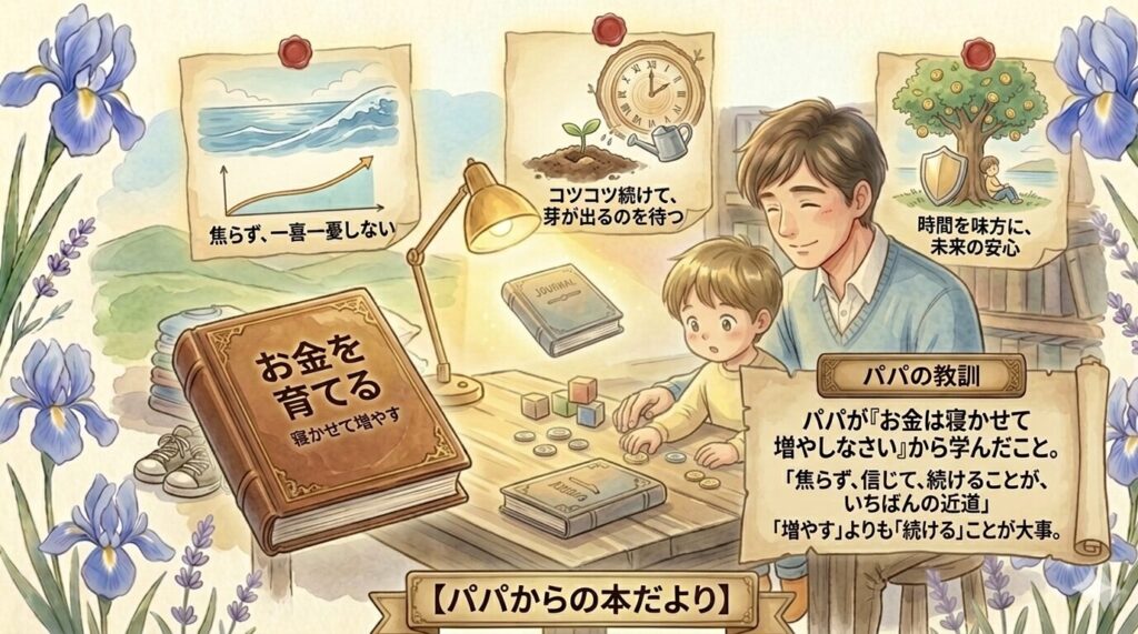 パパが『お金は寝かせて増やしなさい』から学んだこと｜焦らず続ける資産形成の大切さ