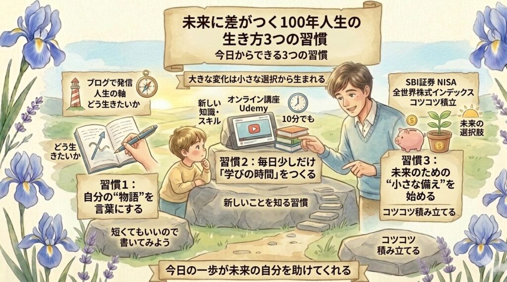 行動への一歩｜未来に差がつく100年人生の生き方3つの習慣