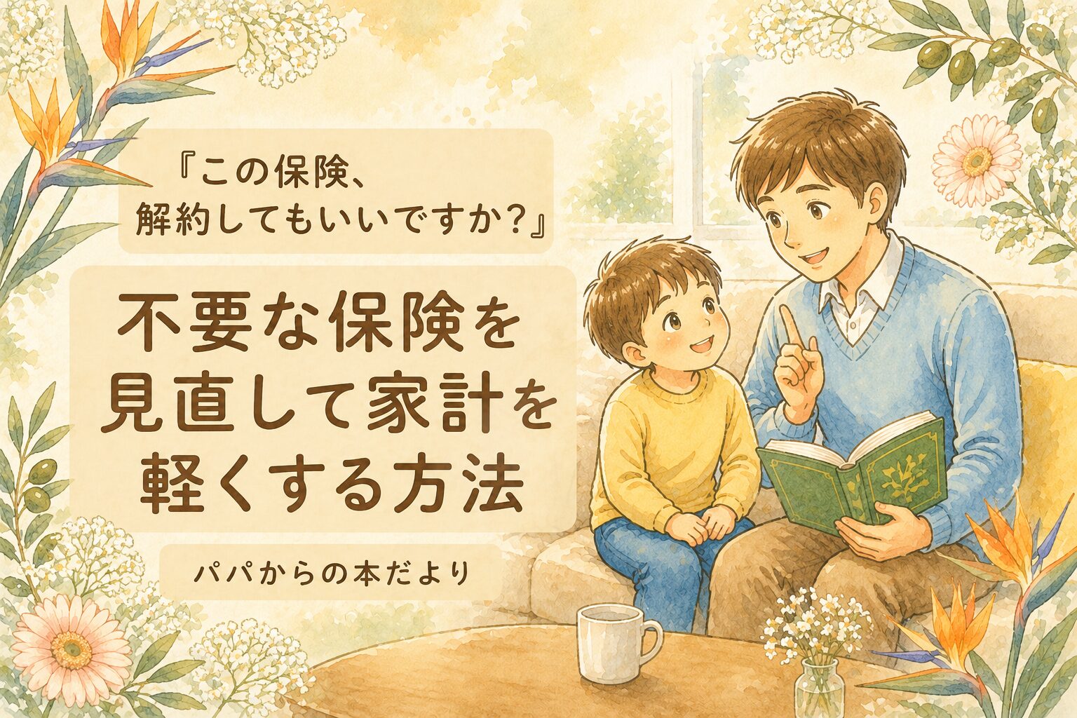 『この保険、解約してもいいですか？』要約・感想｜不要な保険を見直して家計を軽くする方法【パパからの本だより】