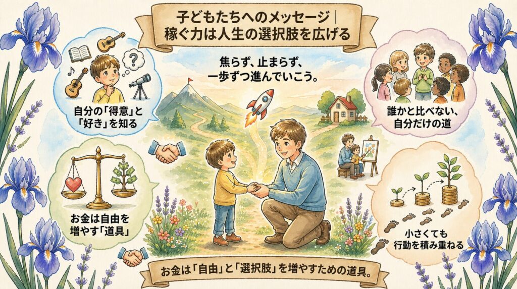 子どもたちへのメッセージ｜稼ぐ力は人生の選択肢を広げる