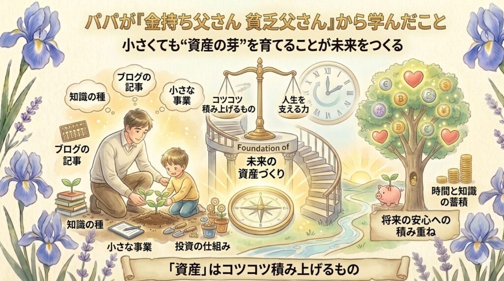 パパが『金持ち父さん 貧乏父さん』から学んだこと｜小さくても“資産の芽”を育てることが未来をつくる