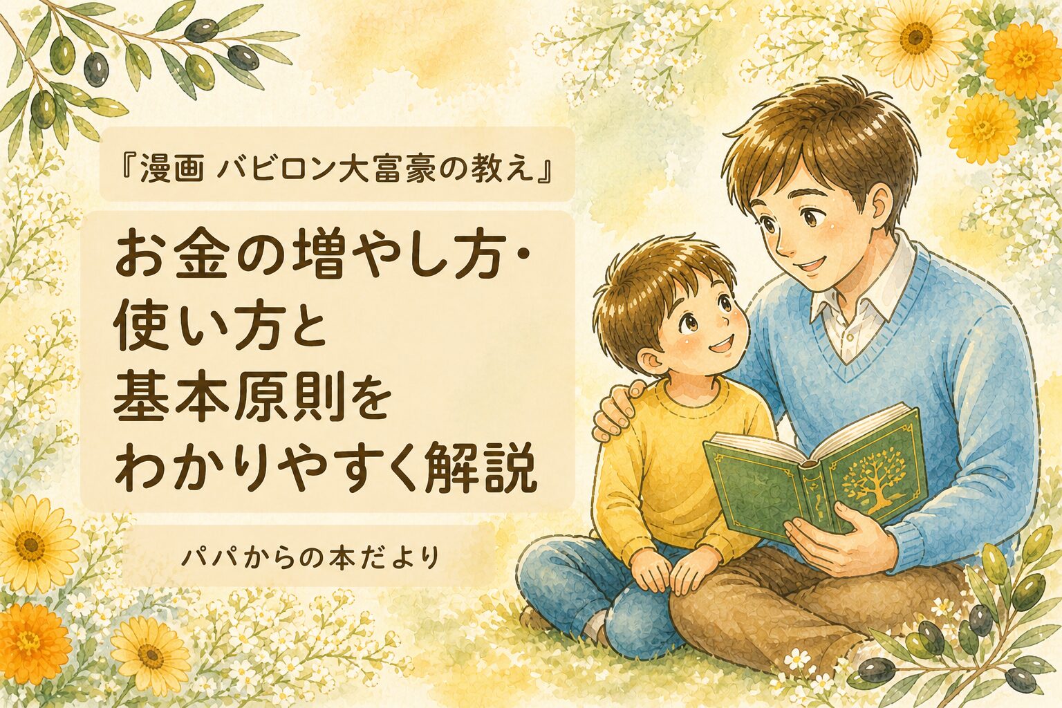 『漫画 バビロン大富豪の教え』要約・感想｜お金の増やし方・使い方と基本原則をわかりやすく解説【パパからの本だより】