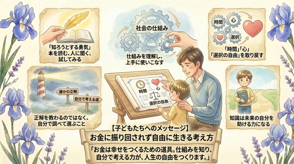 子どもたちへのメッセージ｜お金に振り回されず自由に生きる考え方
