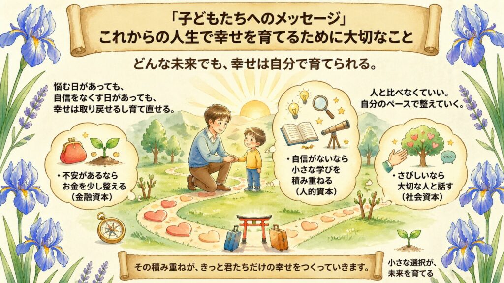 子どもたちへのメッセージ|これからの人生で幸せを育てるために大切なこと
