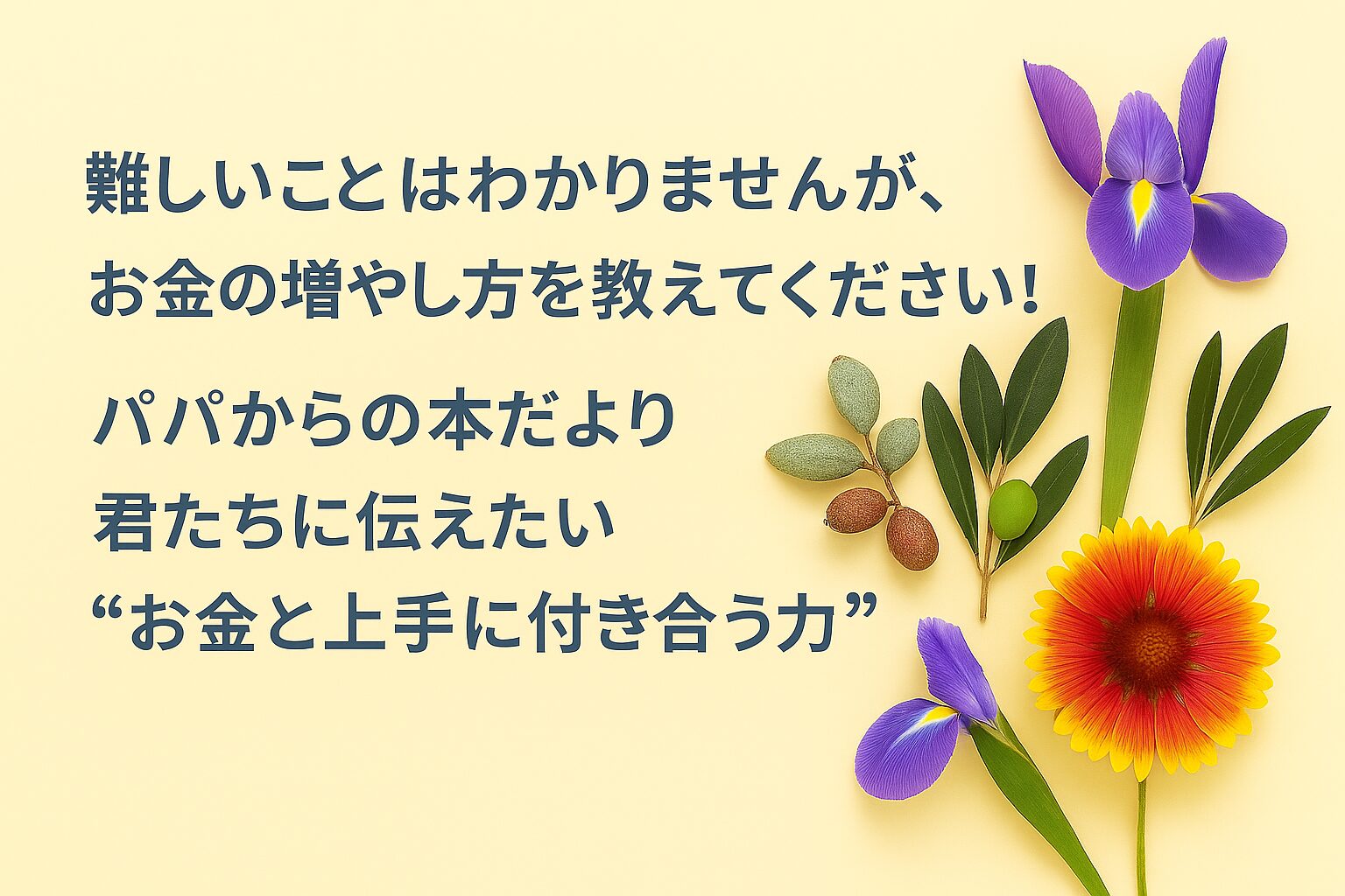 『難しいことはわかりませんが、お金の増やし方を教えてください！』書評｜パパからの本だより：君たちに伝えたい “お金と上手に付き合う力”