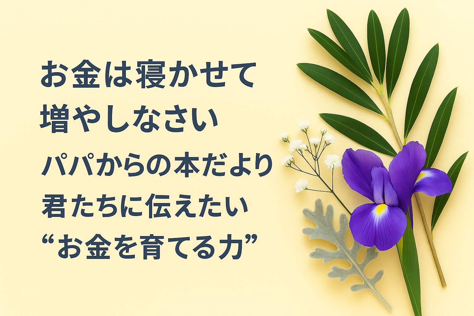 『お金は寝かせて増やしなさい』書評｜パパからの本だより：君たちに伝えたい “お金を育てる力”