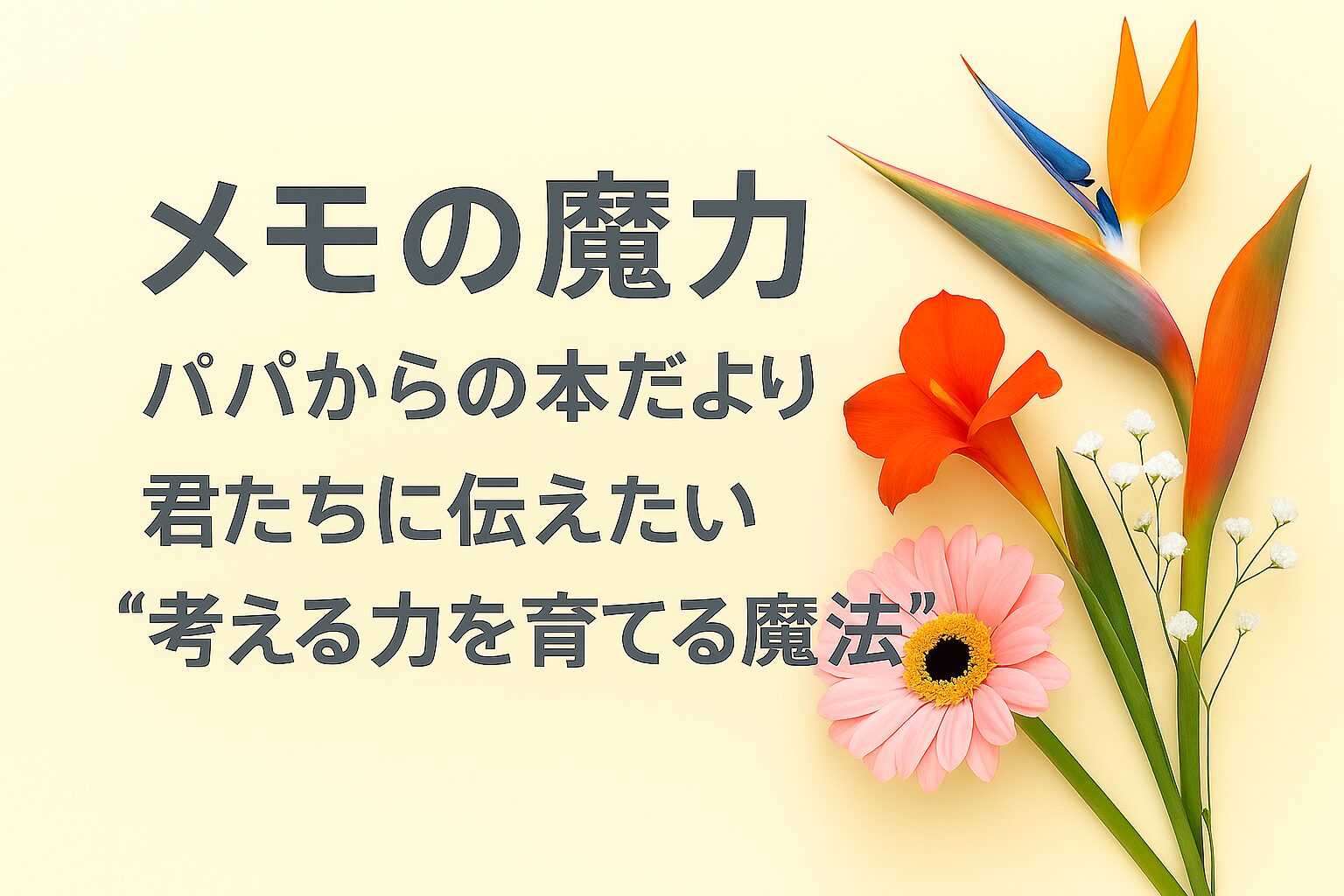『メモの魔力』書評｜パパからの本だより：君たちに伝えたい “考える力を育てる魔法”