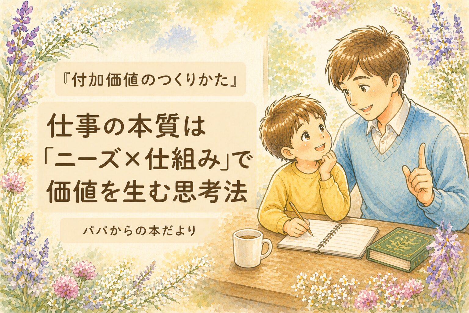 『付加価値のつくりかた』要約・感想｜仕事の本質は「ニーズ×仕組み」で価値を生む思考法【パパからの本だより】