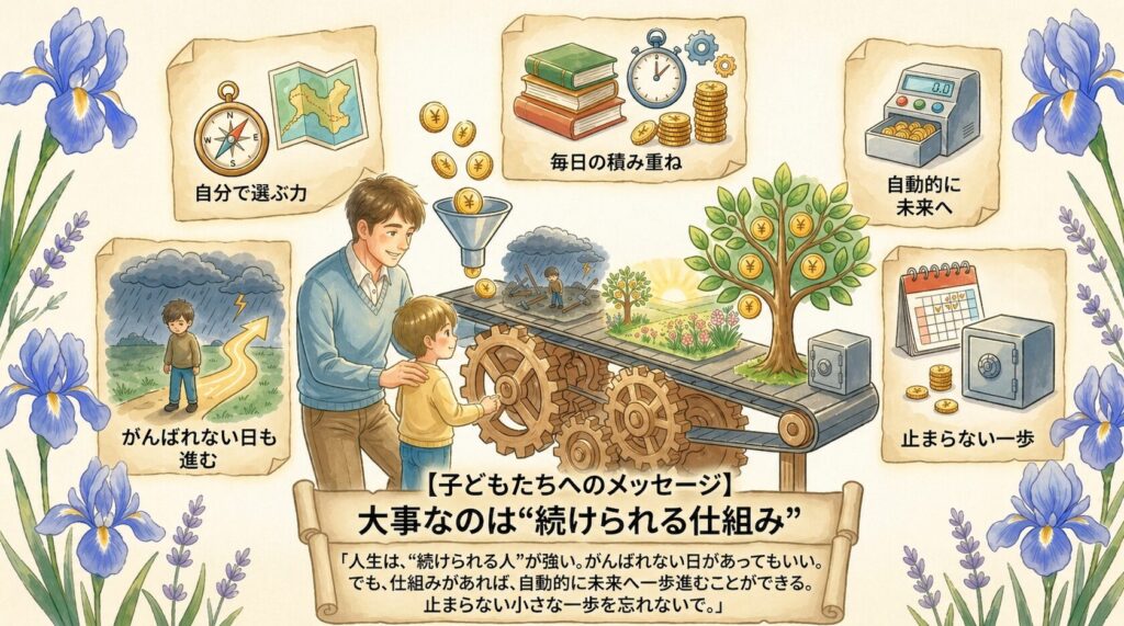 子どもたちへのメッセージ|大事なのは“続けられる仕組み”