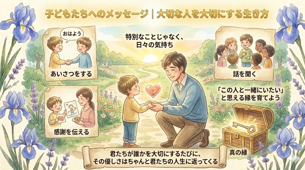 子どもたちへのメッセージ|大切な人を大切にする生き方
