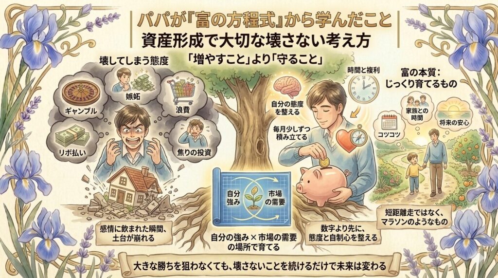 パパが『富の方程式』から学んだこと｜資産形成で大切な壊さない考え方
