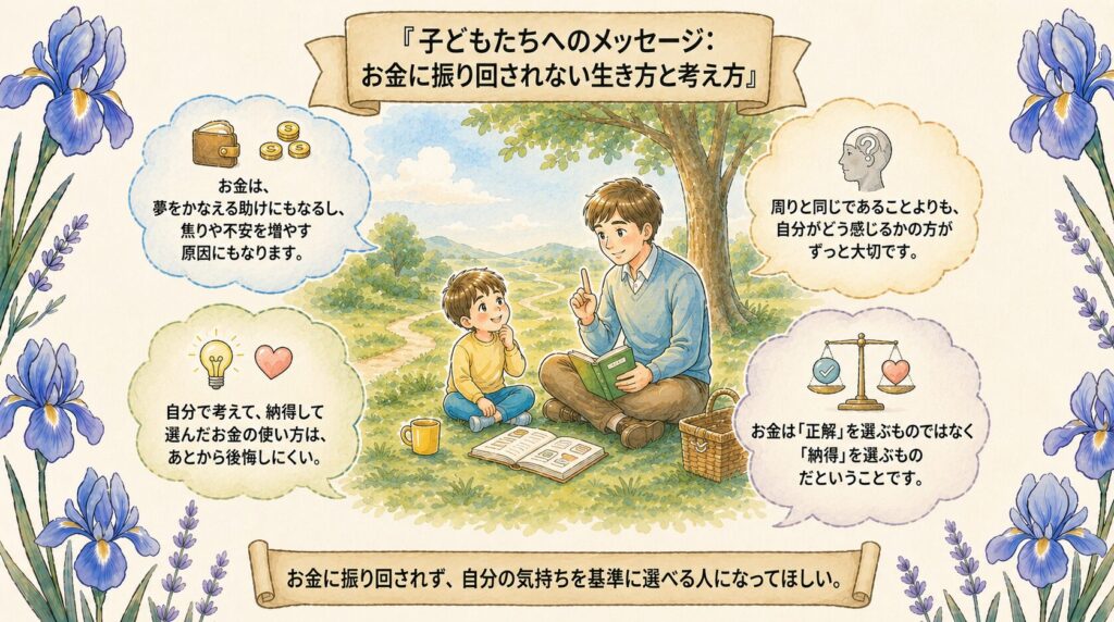 子どもたちへのメッセージ|お金に振り回されない生き方と考え方