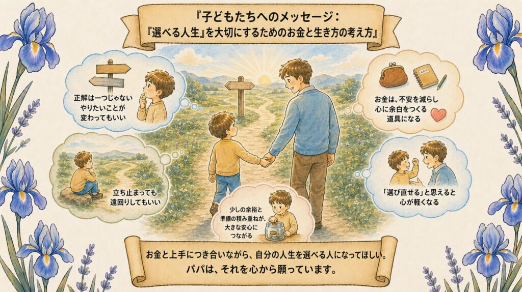 子どもたちへのメッセージ｜「選べる人生」を大切にするためのお金と生き方の考え方
