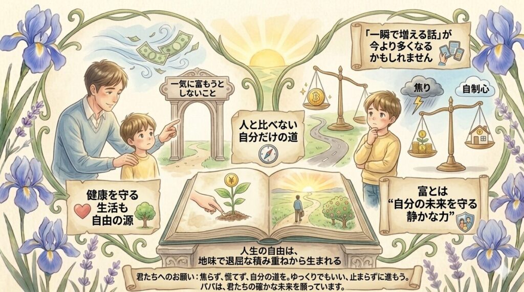 子どもたちへのメッセージ｜お金に振り回されない自由な生き方