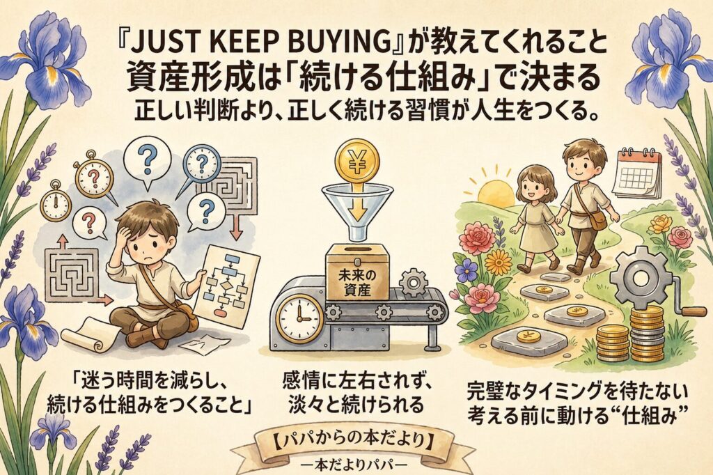 『JUST KEEP BUYING』が教えてくれること|資産形成は「続ける仕組み」で決まる