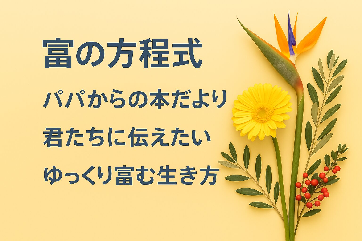 『一生「お金」を吸い寄せる 富の方程式』書評｜パパからの本だより：君たちに伝えたい “ゆっくり富む生き方”