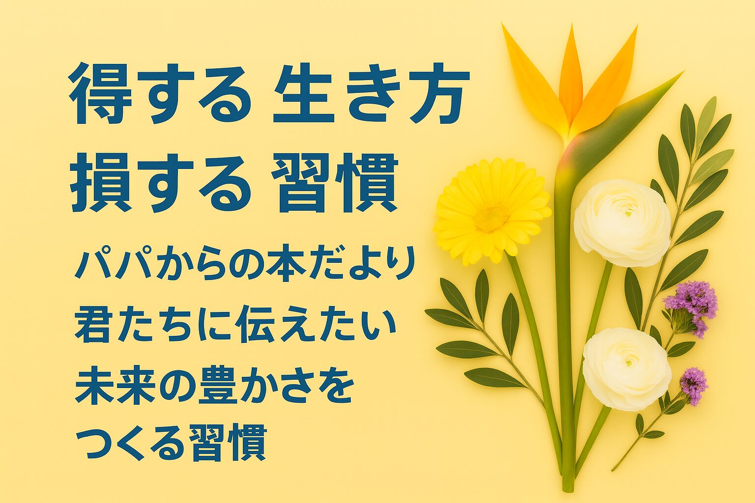 『2030年 得する生き方、損する習慣』書評｜パパからの本だより：君たちに伝えたい “未来の豊かさをつくる習慣”