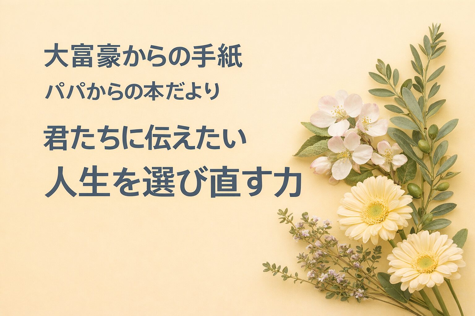 『大富豪からの手紙』書評｜パパからの本だより：君たちに伝えたい “人生を選び直す力”