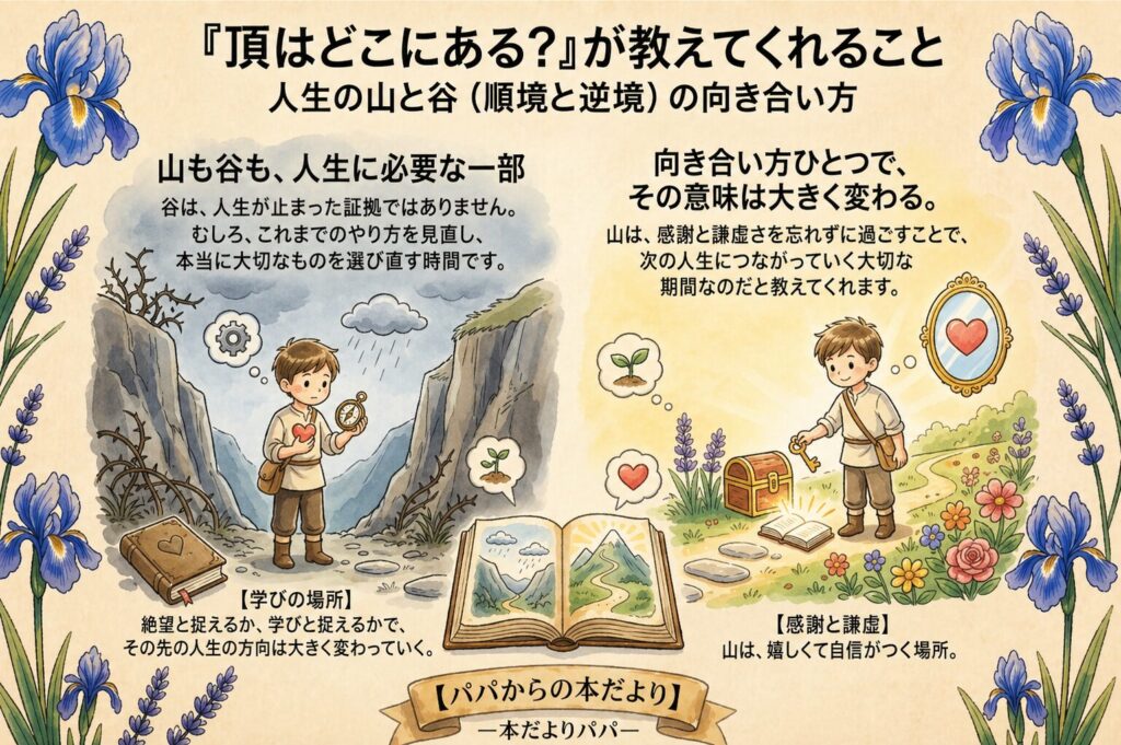 『頂はどこにある？』が教えてくれること｜人生の山と谷（順境と逆境）の向き合い方