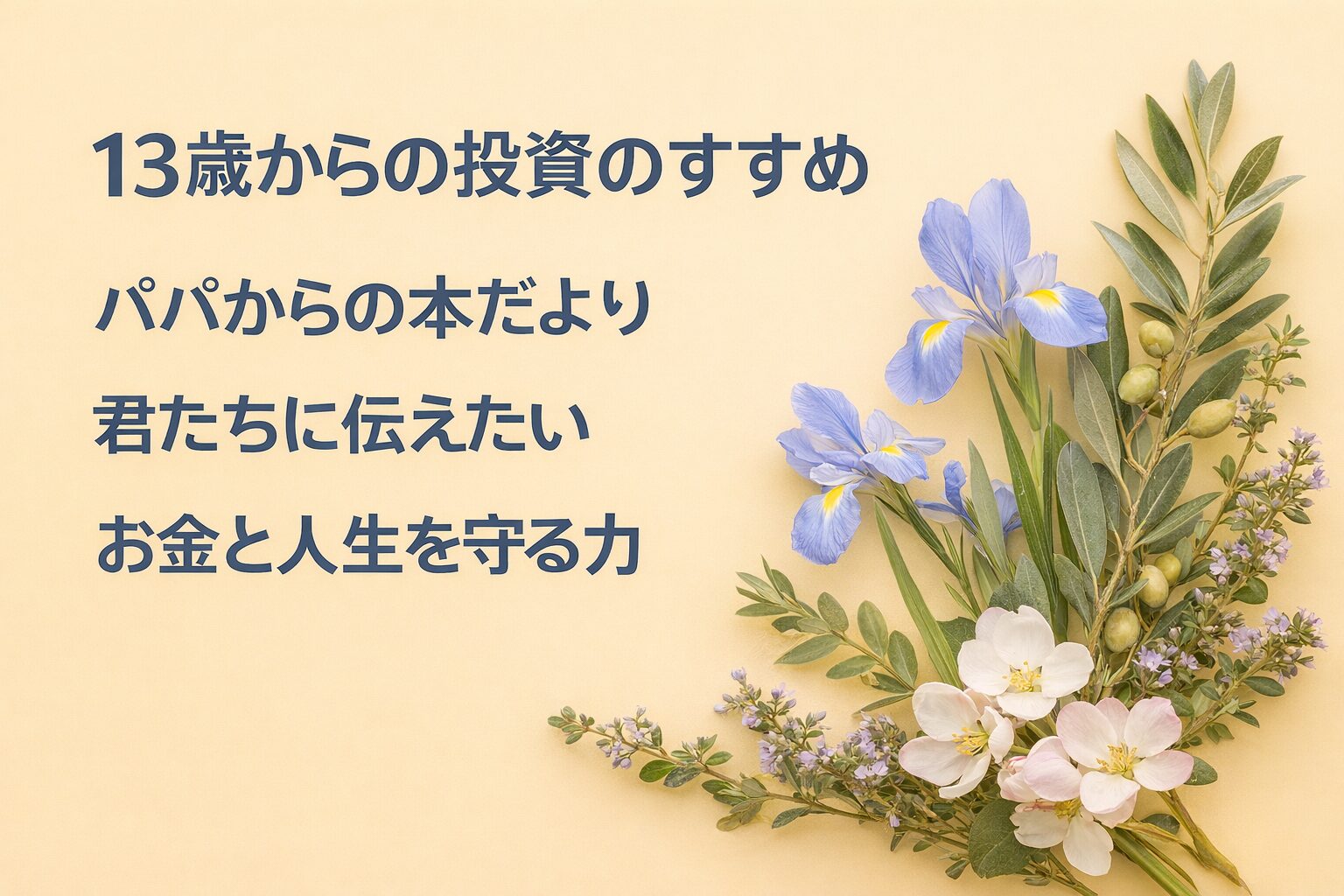 『13歳からの投資のすすめ』書評｜パパからの本だより：君たちに伝えたい “お金と人生を守る力”