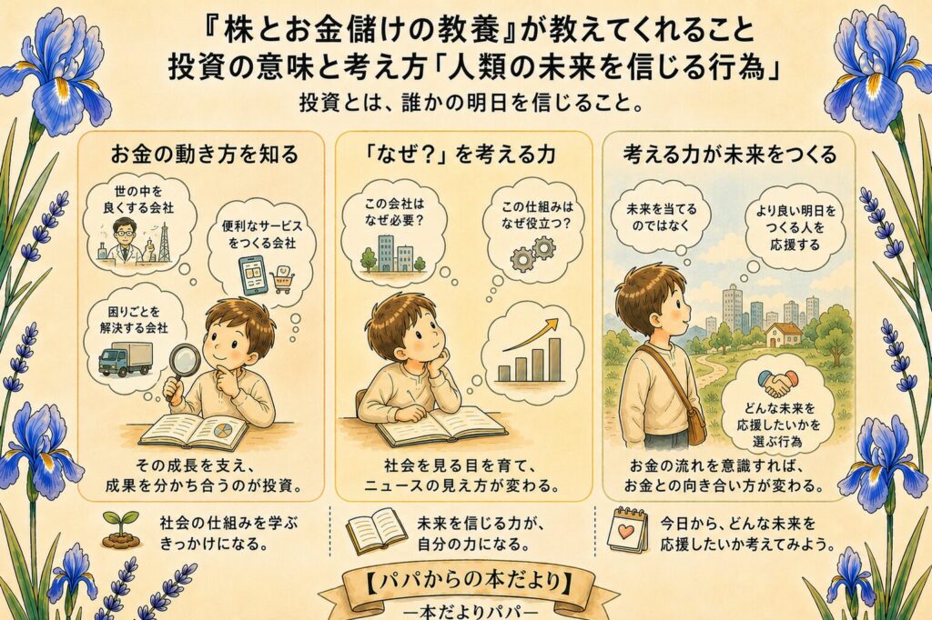『株とお金儲けの教養』が教えてくれること｜投資の意味と考え方「人類の未来を信じる行為」