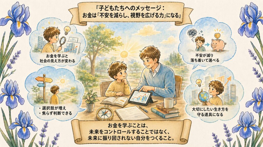 子どもたちへのメッセージ｜お金は「不安を減らし、視野を広げる力」になる