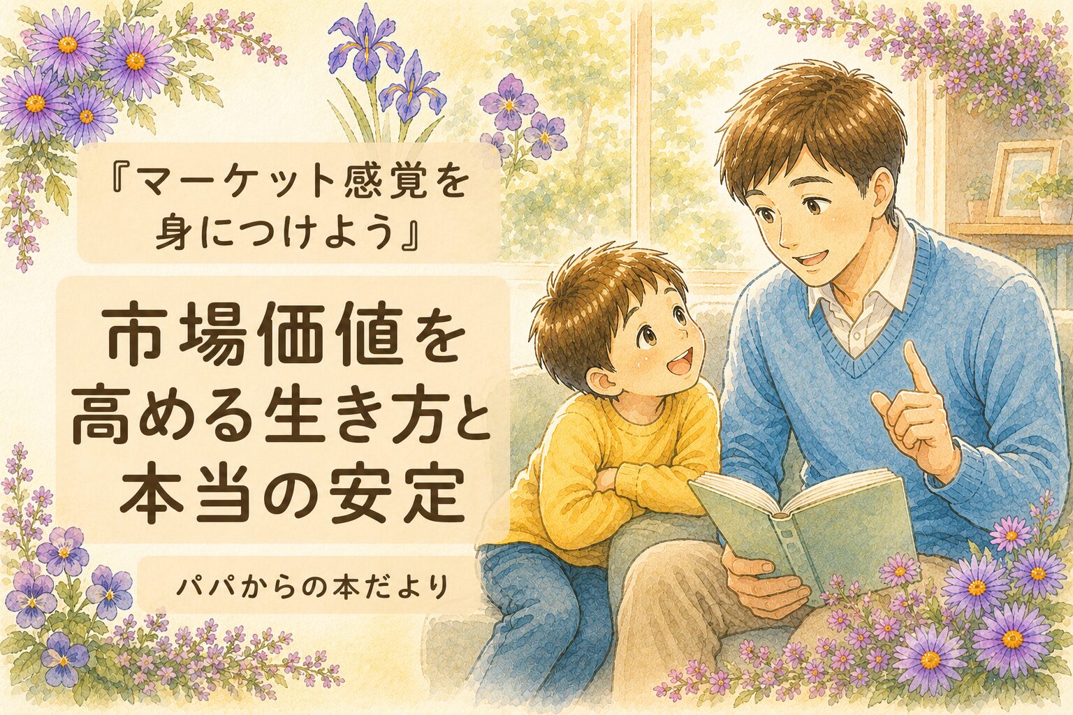 『マーケット感覚を身につけよう』要約・感想｜市場価値を高める生き方と本当の安定【パパからの本だより】
