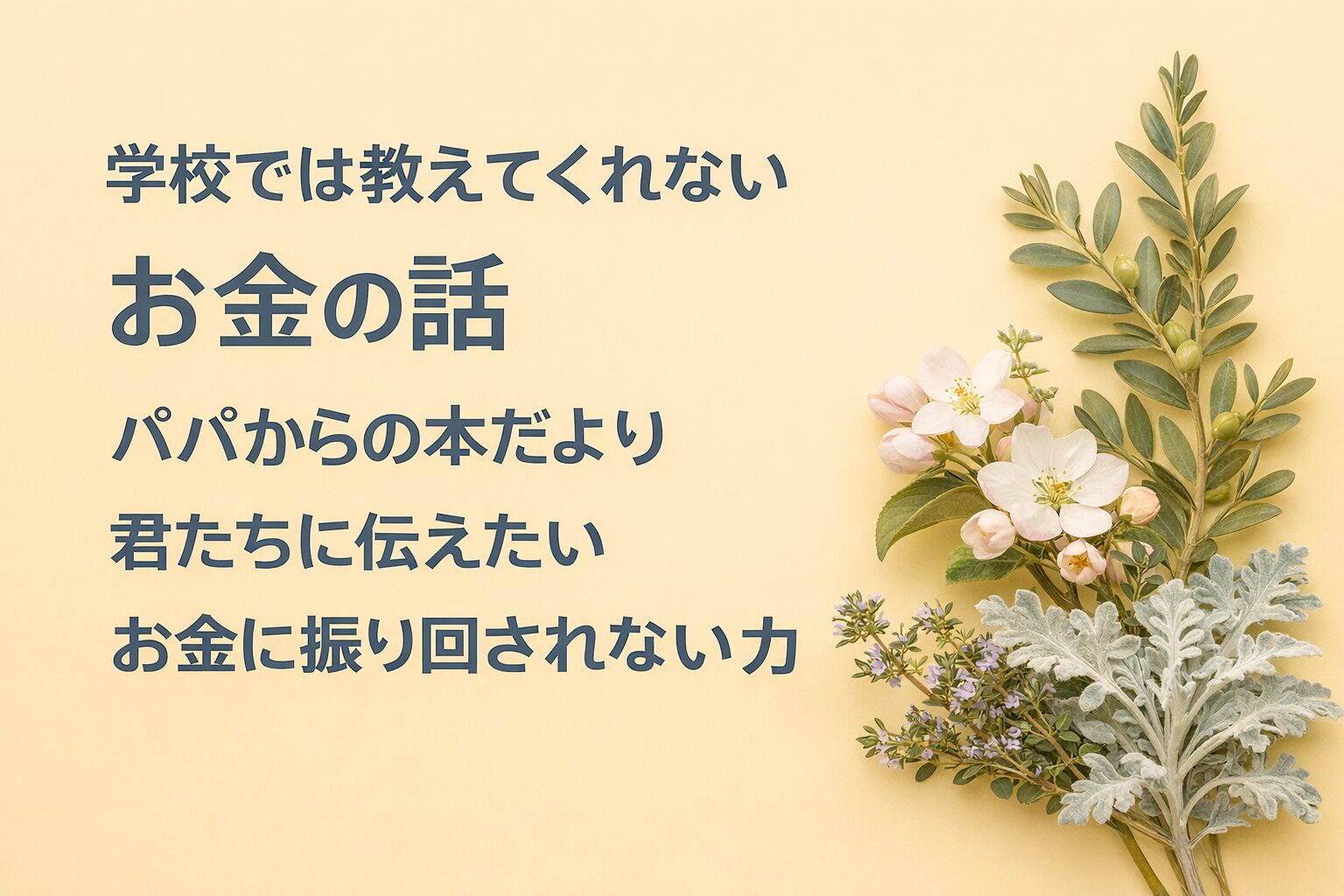 『学校では教えてくれない お金の話』書評｜パパからの本だより：君たちに伝えたい “お金に振り回されない力”