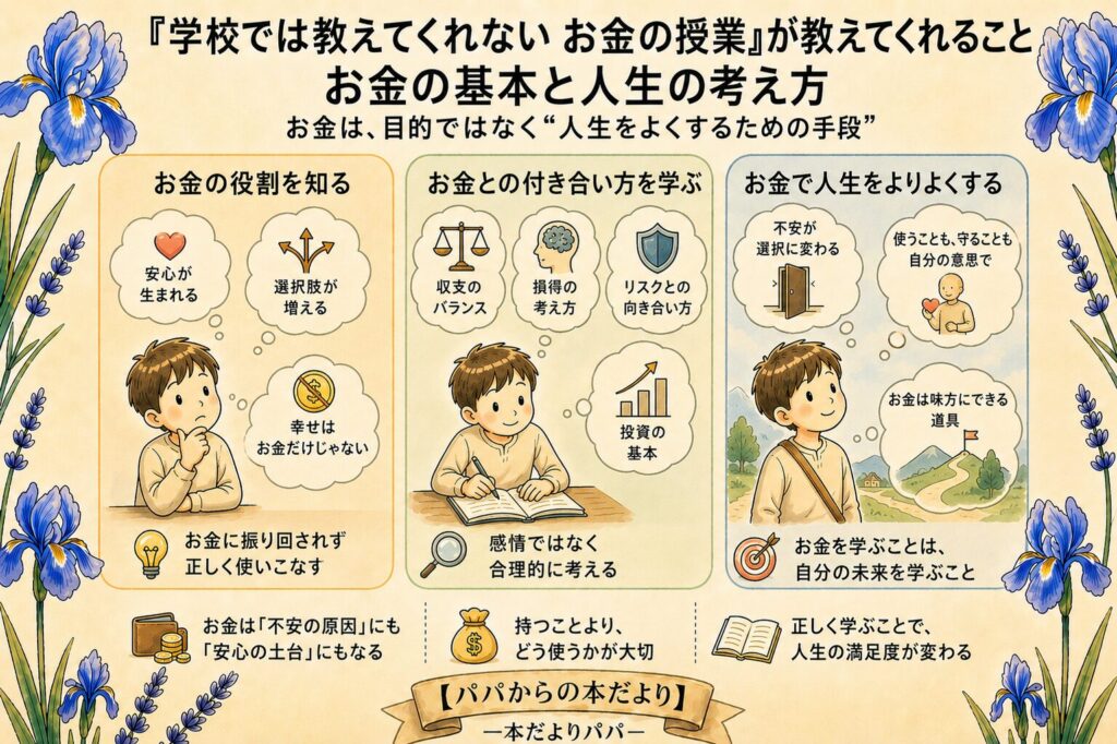 『学校では教えてくれないお金の授業』が教えてくれること|お金の基本と人生の考え方