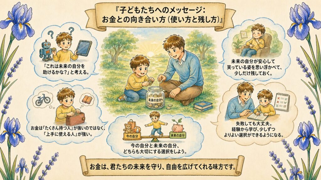 子どもたちへのメッセージ｜お金との向き合い方（使い方と残し方）