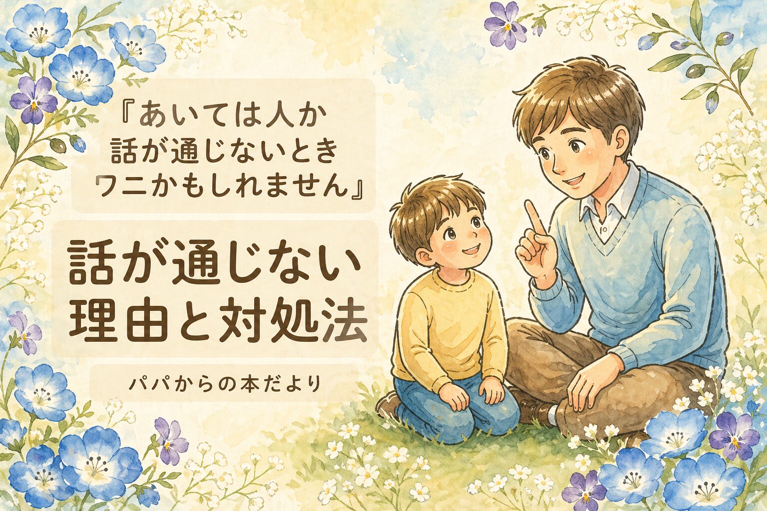 『あいては人か 話が通じないときワニかもしれません』要約・感想｜“話が通じない原因と対処法”【パパからの本だより】