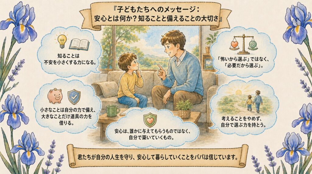 子どもたちへのメッセージ｜安心とは何か？知ることと備えることの大切さ