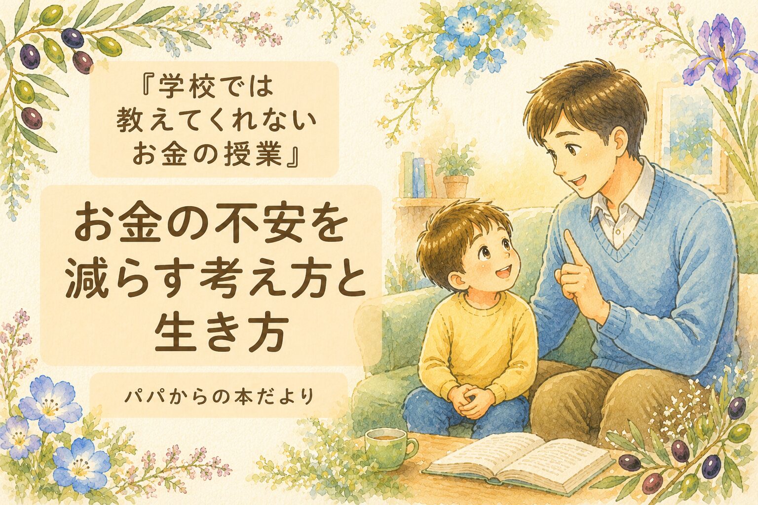 『学校では教えてくれないお金の授業』要約・感想｜お金の不安を減らす考え方と生き方【パパからの本だより】