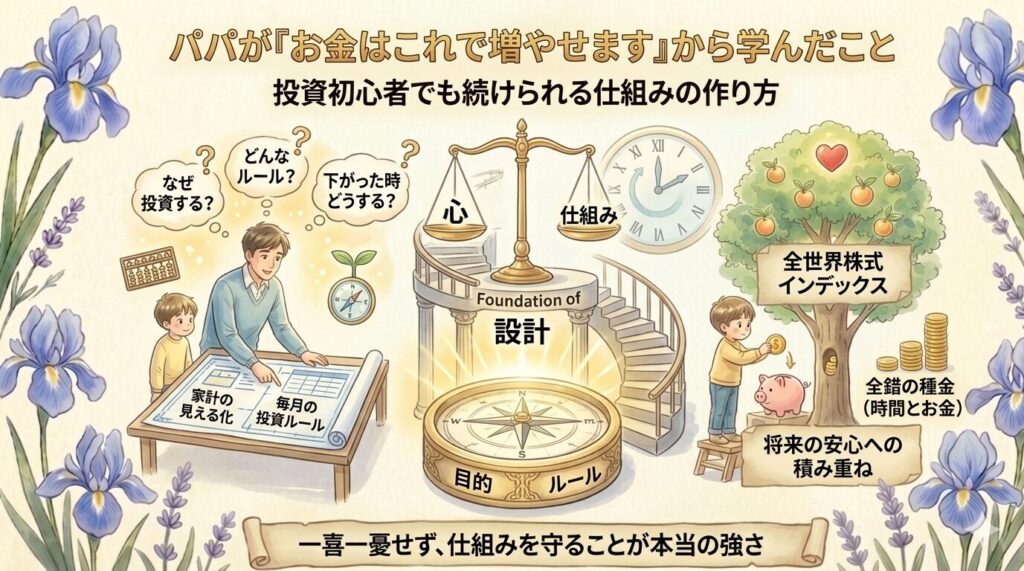 パパが『お金はこれで増やせます』から学んだこと｜投資初心者でも続けられる仕組みの作り方