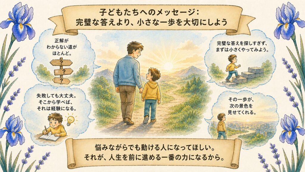 子どもたちへのメッセージ|完璧な答えより、小さな一歩を大切にしよう