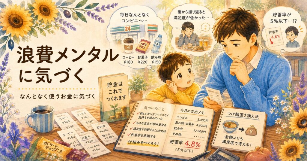 パパが『貯金はこれでつくれます』から学んだこと|「浪費メンタル」に気づいた瞬間