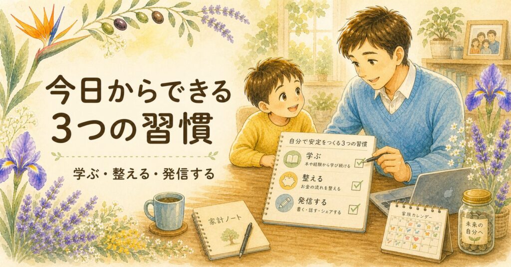行動への一歩｜今日からできる “自分で安定をつくる” 3つの習慣