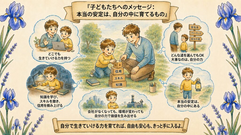 子どもたちへのメッセージ｜本当の安定は、自分の中に育てるもの