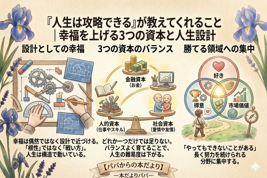 『人生は攻略できる』が教えてくれること|幸福を上げる3つの資本と人生設計