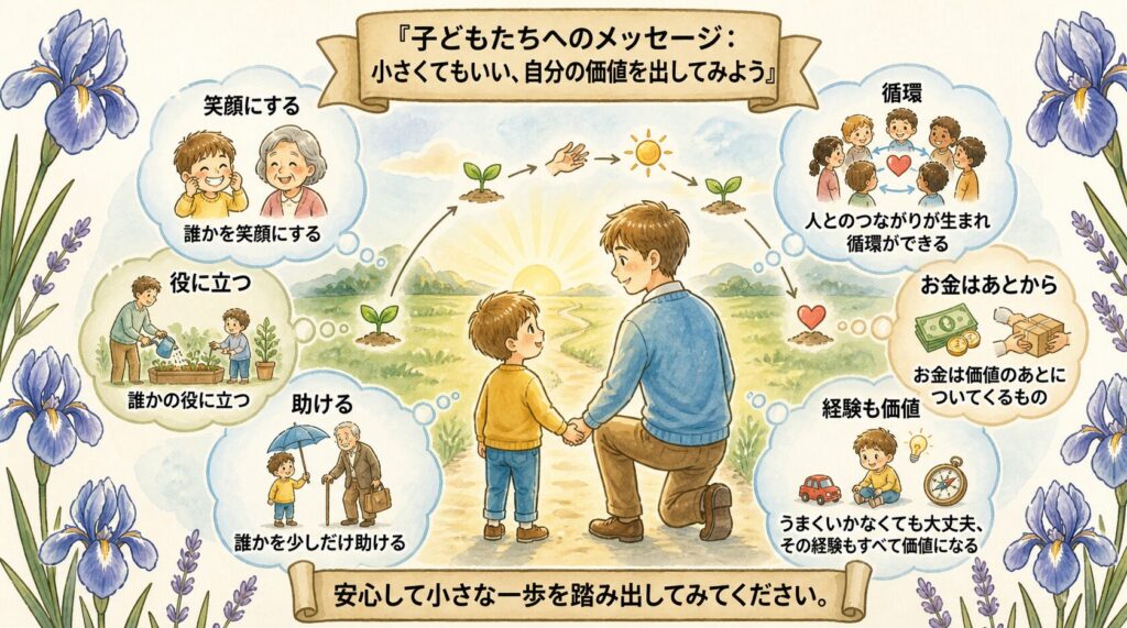 子どもたちへのメッセージ｜小さくてもいい、自分の価値を出してみよう