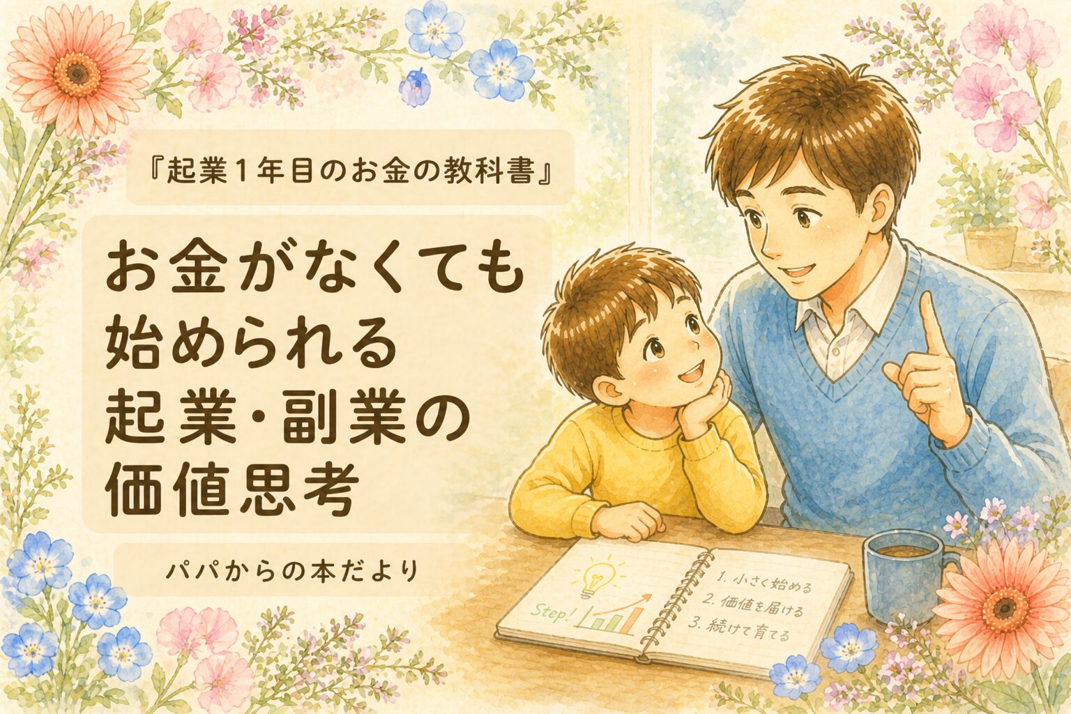 『起業1年目のお金の教科書』要約・感想｜お金がなくても始められる起業・副業の価値思考【パパからの本だより】